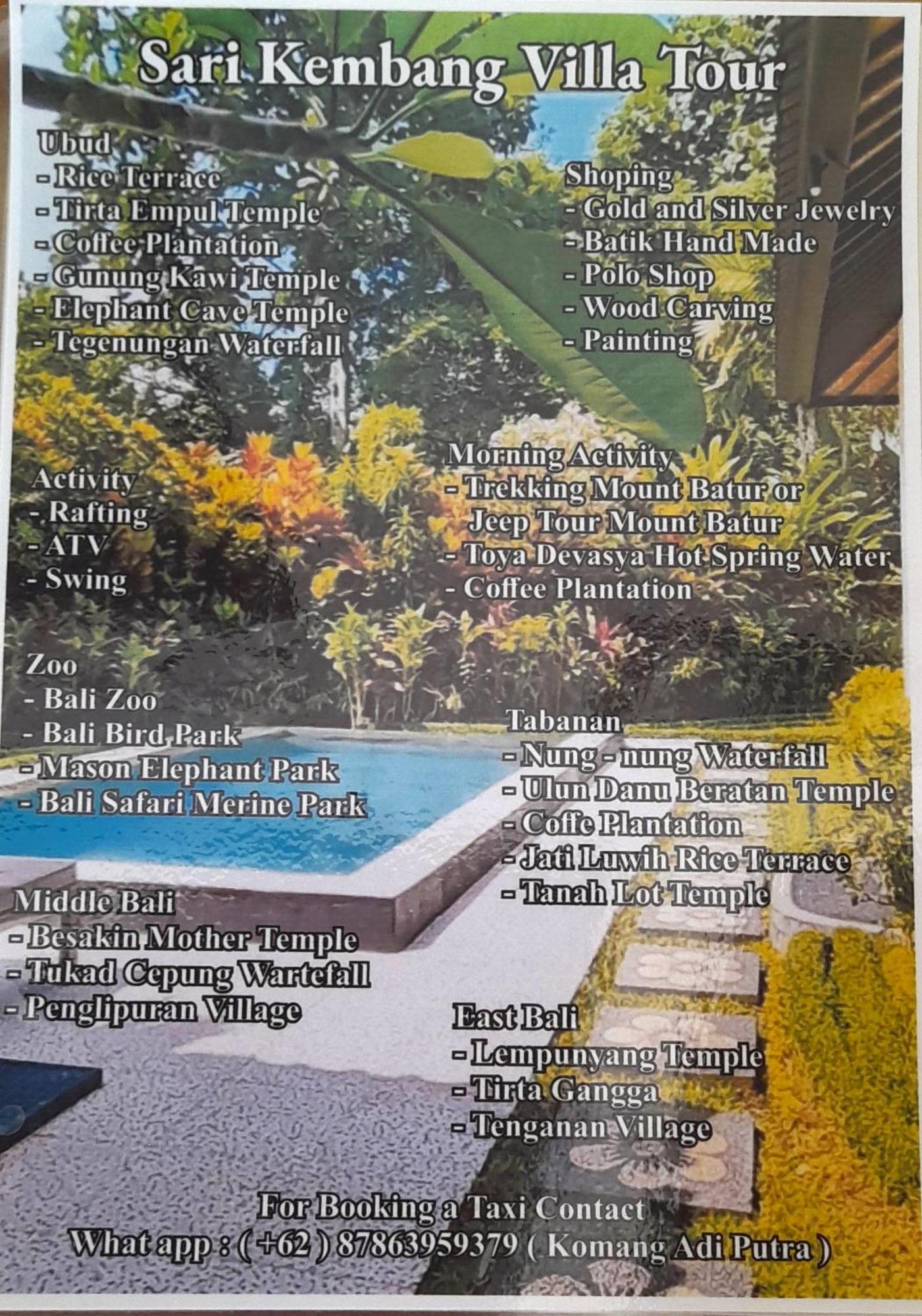 Sari Kembang Villa Ubud 1 Kültér fotó